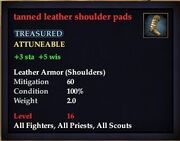 Tanned leather shoulder pads