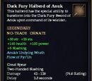 Dark Fury Halberd of Anuk