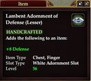 Lambent Adornment of Defense (Lesser)