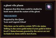 A ghost vile plasm