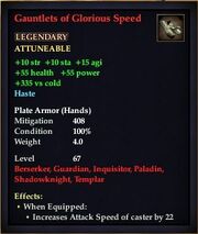 Gauntlets of Glorious Speed