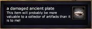 A damaged ancient plate