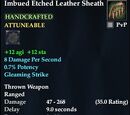 Imbued Etched Leather Sheath