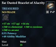 Fae Dusted Bracelet of Alacrity