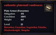 Carbonite platemail vambraces