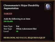 Chronomaster's Major Durability Augmentation