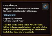 A naga tongue