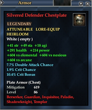 Silvered Defender Chestplate