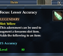 Focus: Lesser Accuracy