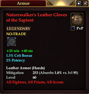 Naturewalker's Leather Gloves of the Sapient