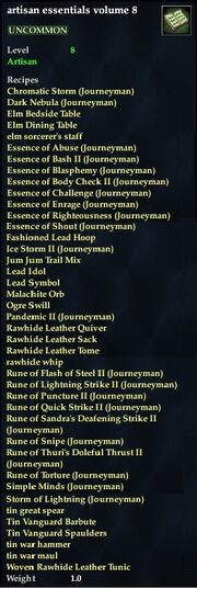 Artisan essentials volume 8