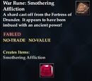War Rune: Smothering Affliction