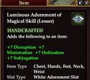 Luminous Adornment of Magical Skill (Lesser)