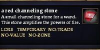 A red channeling stone
