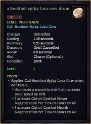 A Sootfoot spiky lava cow drum