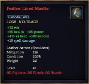 Feather Lined Mantle