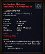 Mechanized Platinum Repository of Reconstruction