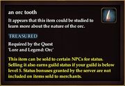 An orc tooth