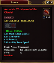 Animist's Wristguard of the Citadel