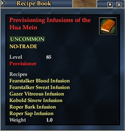 Provisioning Infusions of the Hua Mein