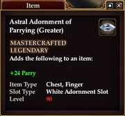 Astral Adornment of Parrying (Greater)
