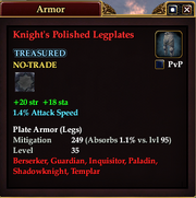 Knight's Polished Legplates
