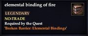 Elemental binding of fire
