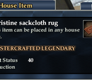 A pristine sackcloth rug