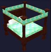 Gilded Ironwood Queen Bed (Visible)