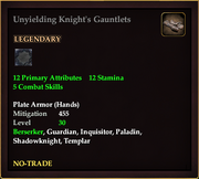 Unyielding Knight's Gauntlets
