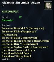 Alchemist Essentials Volume 67