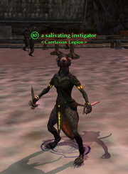 A salivating instigator