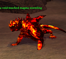 A void-touched magma wormling