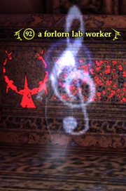 A forlorn lab worker