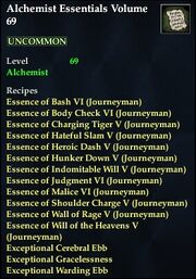Alchemist Essentials Volume 69