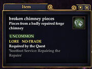 Broken chimney pieces