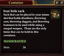 Bear hide sack
