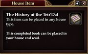 The History of the Teir'Dal (House Item)