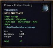 Peacock Feather Earring