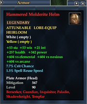 Hammered Molderite Helm