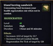 Bland herring sandwich