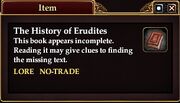 The History of Erudites (Quest Starter)