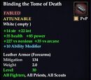 Binding the Tome of Death