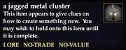 Jagged metal cluster