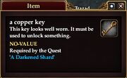 A copper key