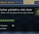 A pristine primitive elm chair