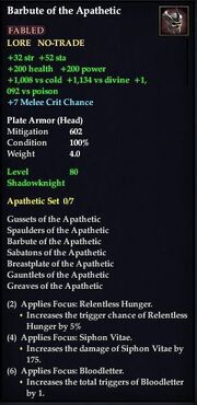 Barbute of the Apathetic