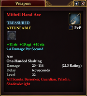 Mithril Hand Axe