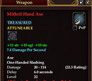 Mithril Hand Axe