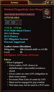 Worked Dragonhide Arm Wraps